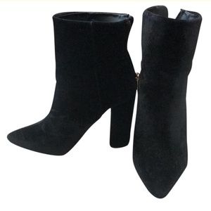 Velvet Booties often compared to Ferragamo